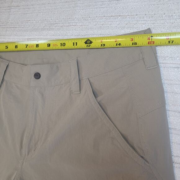 Salomon Convertible Hiking Pants Wms Sz 8/32Wx30 Zip Off Khaki Outdoors Ripstop - Picture 10 of 12